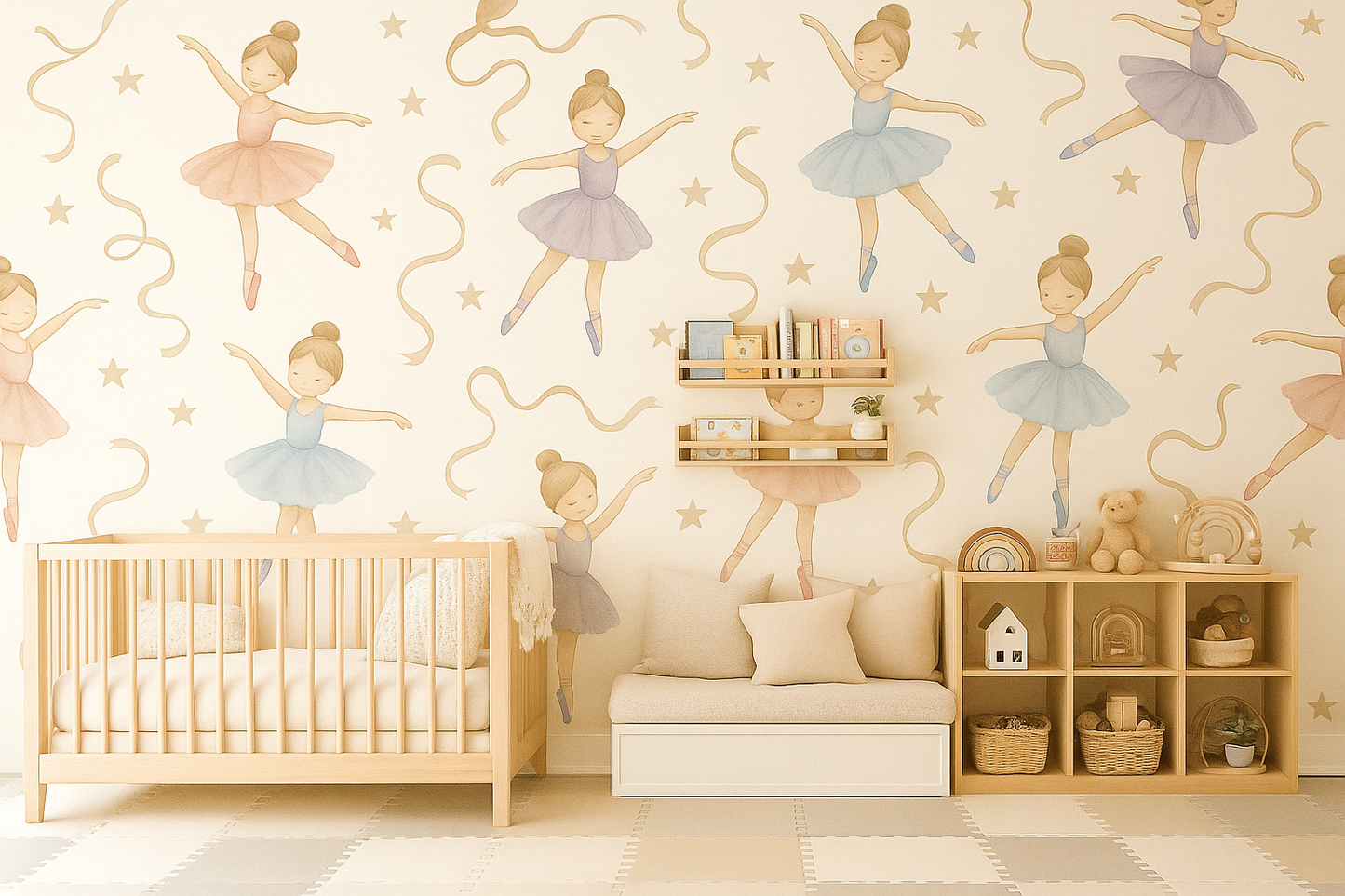 Pastel Ballerina Wallpaper Mural