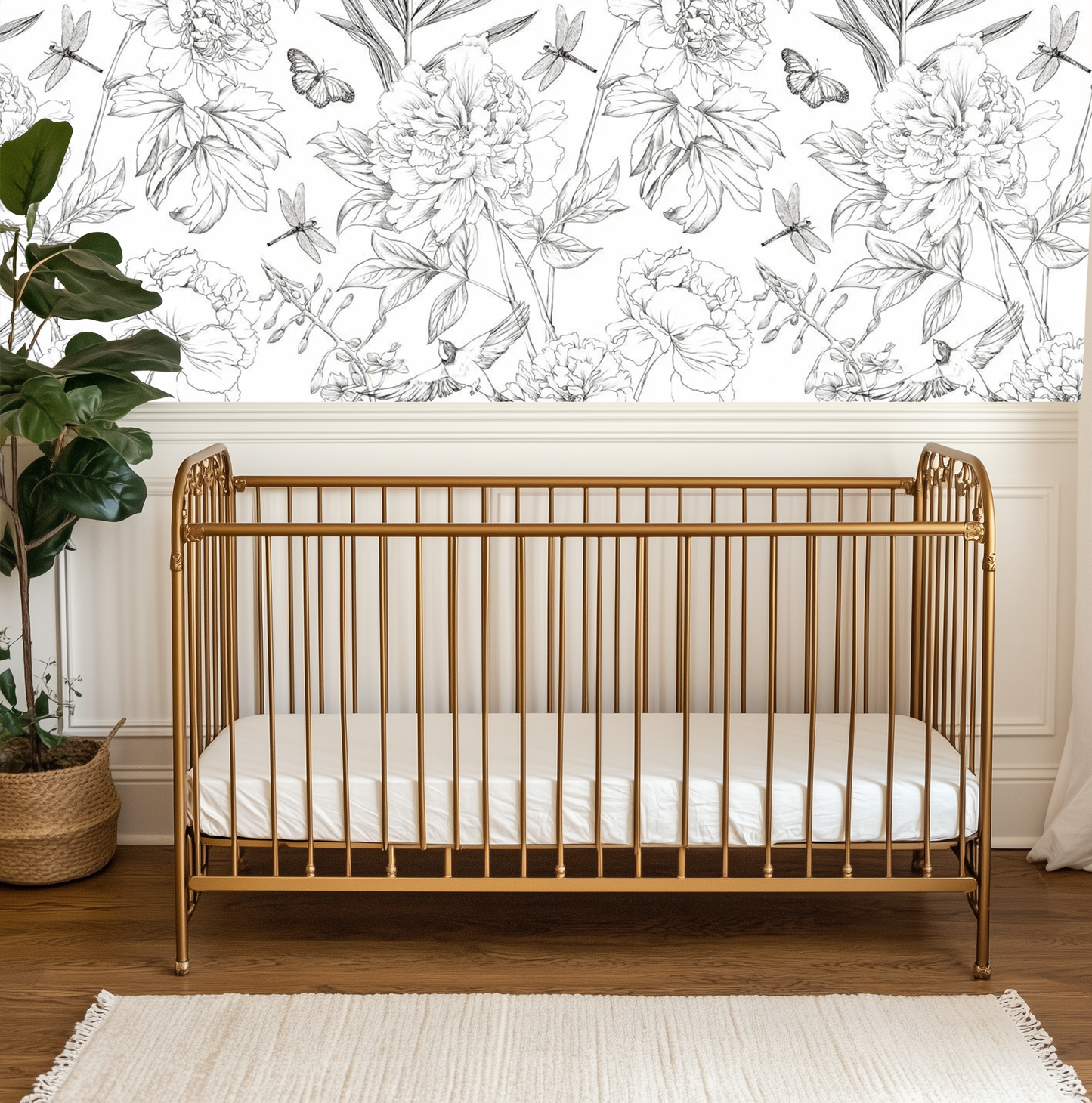 Avian Monochrome Elegance Mural