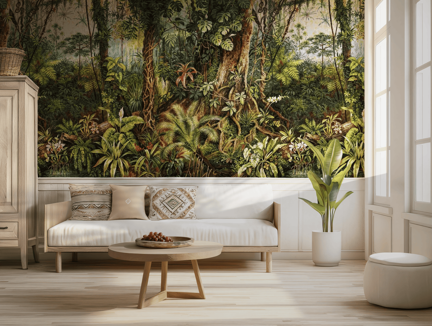Vibrant Rainforest Mural Wallpaper