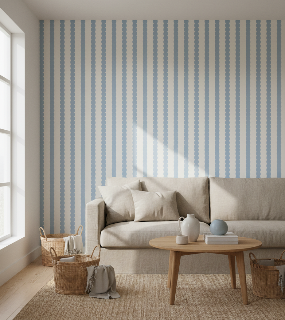 Coastal Vertical Lines Wallpaper