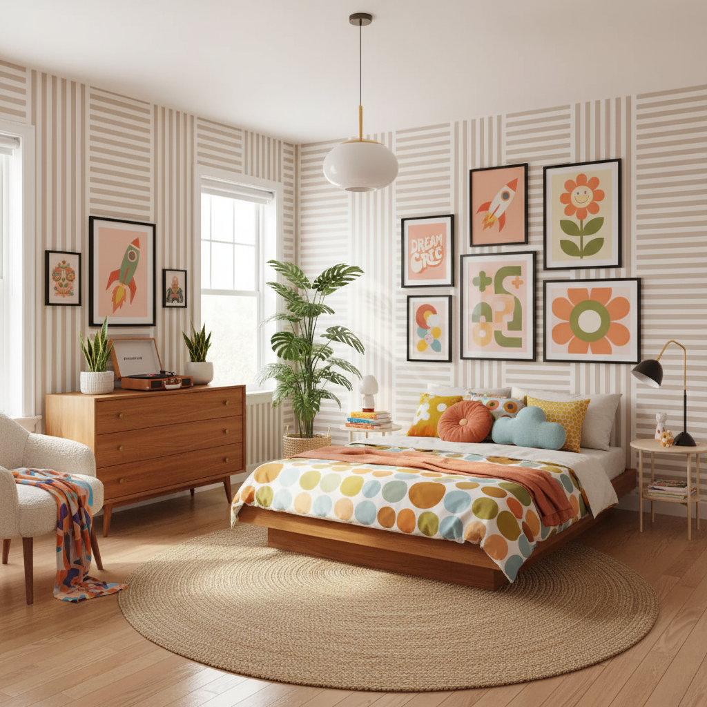 Soft Pink Stripe Wallpaper