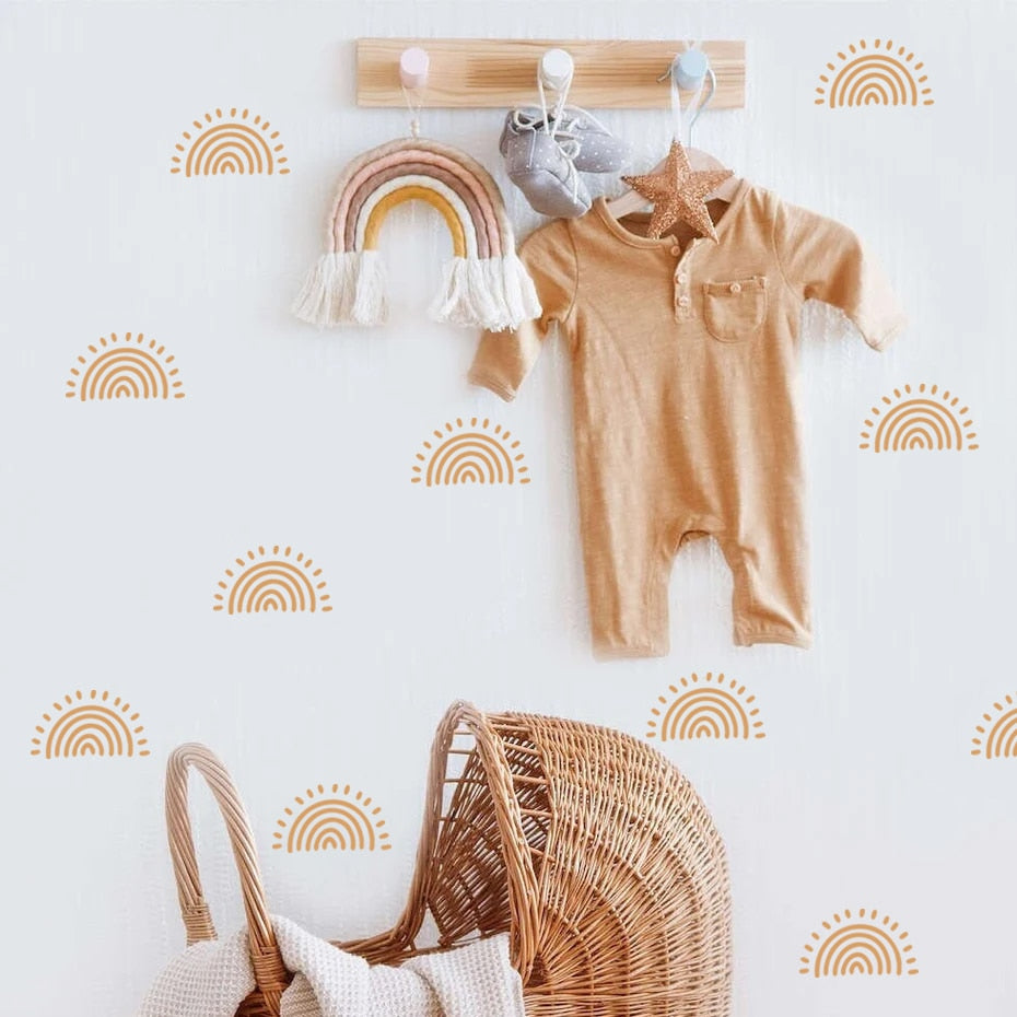 Bohemian Beige Sun Nursery Wall Stickers Decals