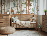 Woodland reindeer and foxes mural wallpaper – design detail