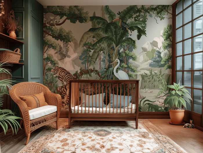 Tiger haven jungle mural wallpaper – design detail