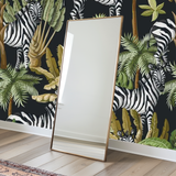 Exotic zebra jungle mural wallpaper – design detail