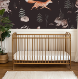 Midnight grove wildlife children's mural wallpaper – design detail