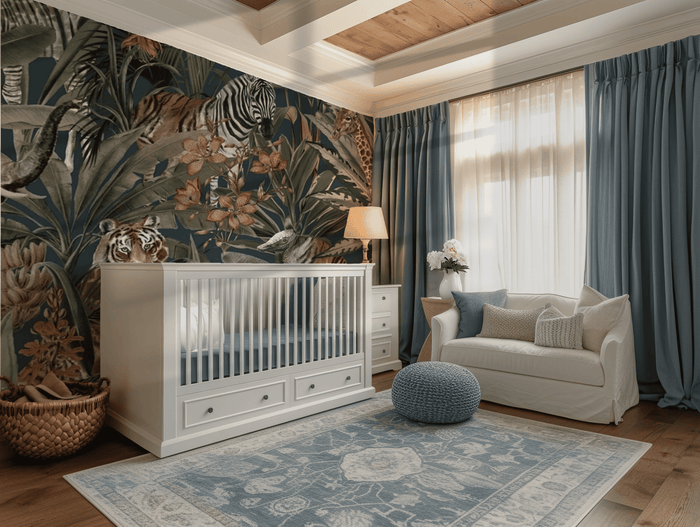 In the wild safari animals mural wallpaper – design detail