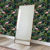 Mini flamingo paradise mural wallpaper