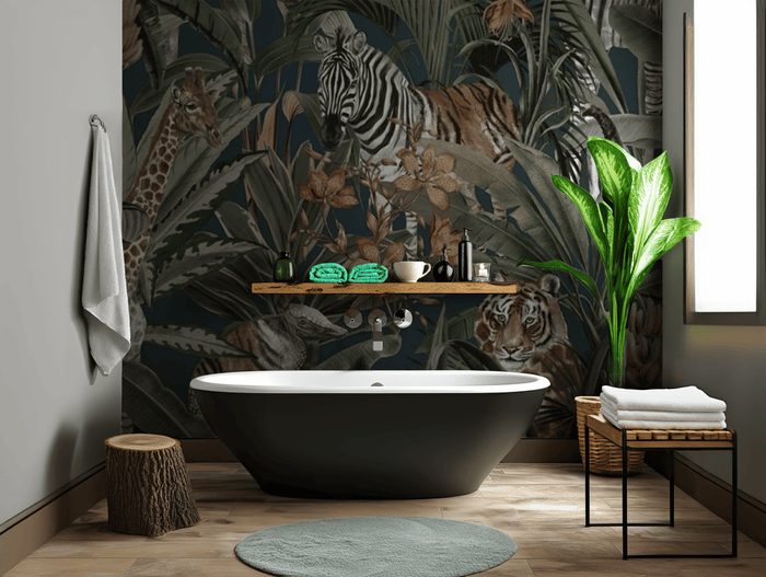 In the wild safari animals mural wallpaper