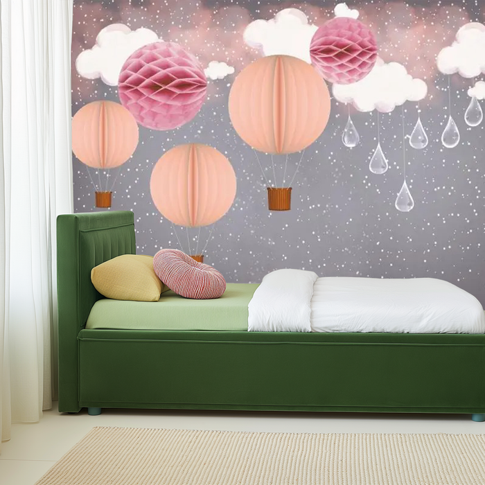 Vivid dreamy escape balloon mural wallpaper