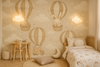 Neutral Hot Air Balloon Animal Nursery Mural Wallpaper