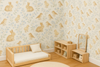 Cream Bunny & Duckling Wallpaper Mural