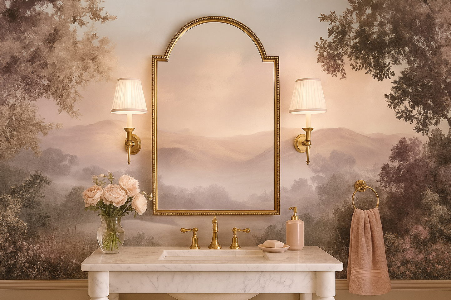 Blush Spring Romantic Mural Wallpaper