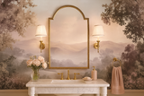 Blush spring romantic mural wallpaper – design detail