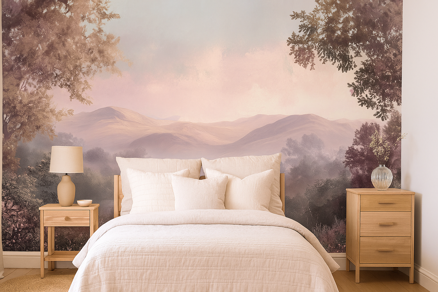 Blush Spring Romantic Mural Wallpaper
