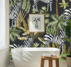Exotic Zebra Jungle Mural Wallpaper