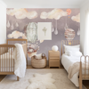 Grey Dreamy Balloon Nursery Mural Wallpaper