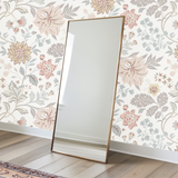 Vintage floral harmony mural wallpaper – design detail