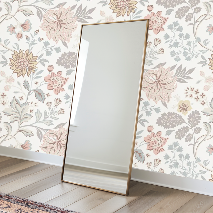 Vintage floral harmony mural wallpaper – design detail