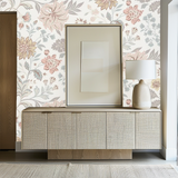 Vintage floral harmony mural wallpaper – design detail