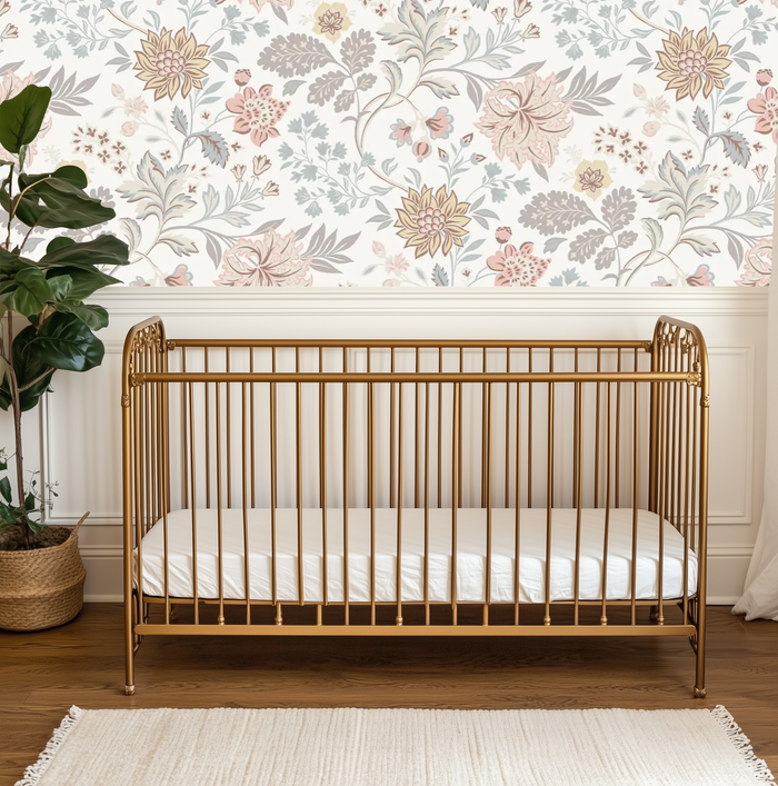 Vintage floral harmony mural wallpaper