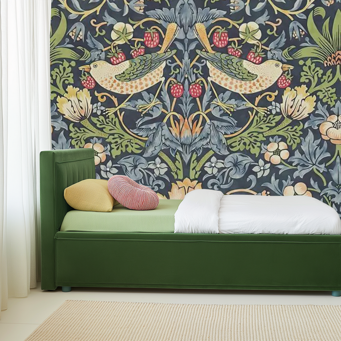 Midnight bird haven mural wallpaper – design detail