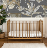 Grey floral jungle haven mural wallpaper – design detail
