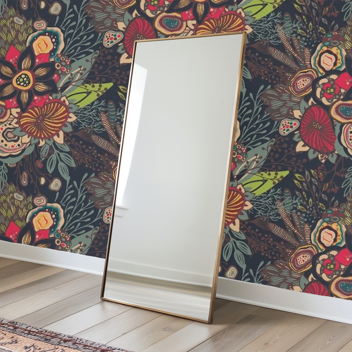 Vintage bloom floral mural wallpaper