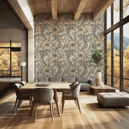 Vintage Yellow Meadow Mural