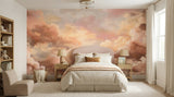 Peach and Blush Cloud Wall Mural