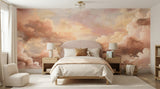 Peach and Blush Cloud Wall Mural
