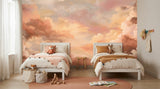 Peach and Blush Cloud Wall Mural