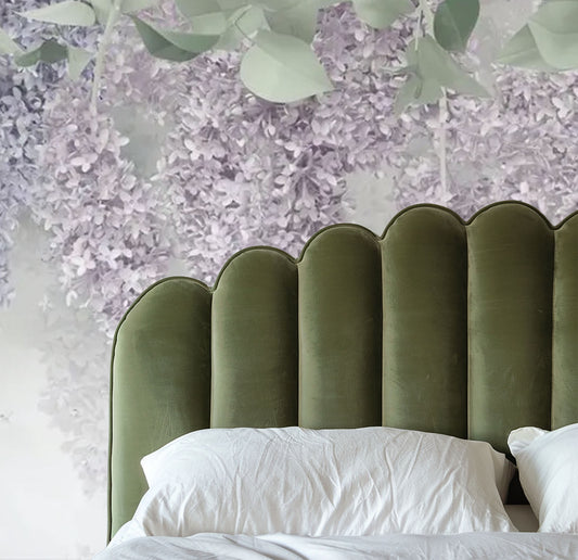 Lavender Purple Wisteria Mural Wallpaper