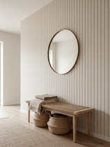 Neutral pinstripe wallpaper