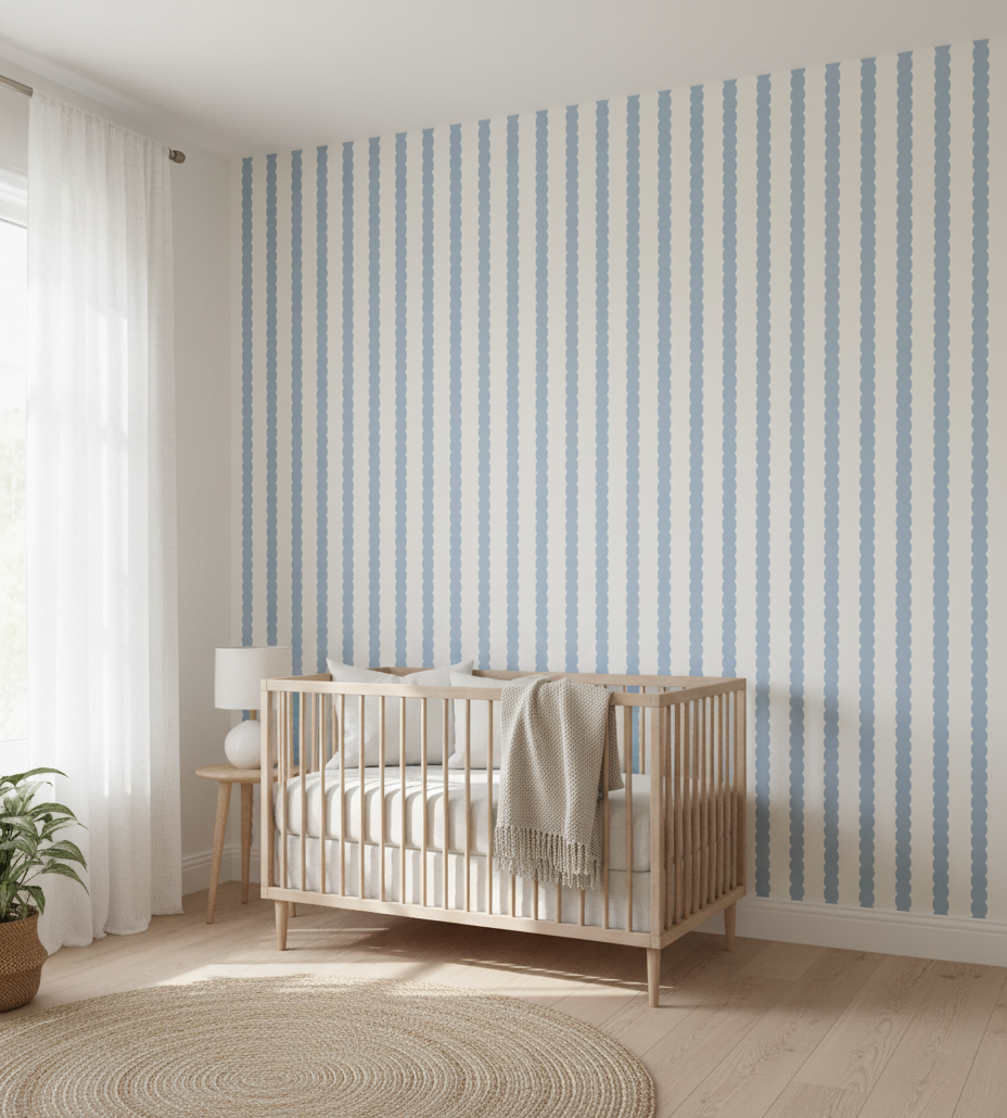 Coastal vertical lines wallpaper – design detail