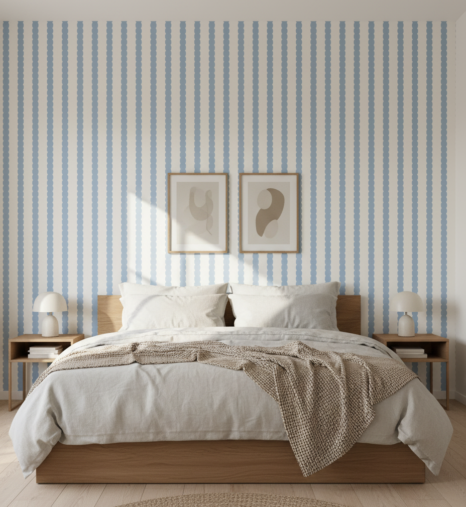 Coastal vertical lines wallpaper – design detail