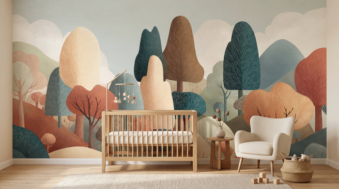 Whimsical Woodland Children’s Wall Mural