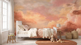 Peach and Blush Cloud Wall Mural
