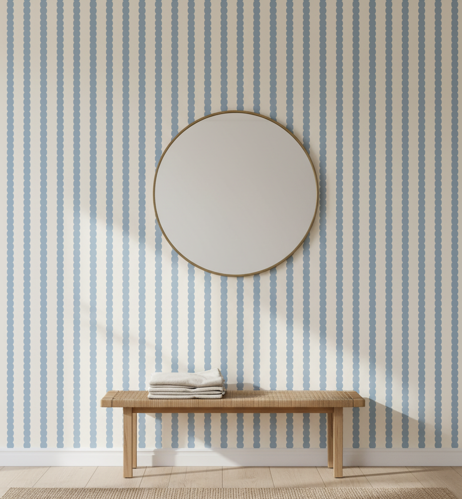 Coastal vertical lines wallpaper – design detail