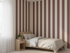 Mocha Brown & Cream Stripe Wallpaper