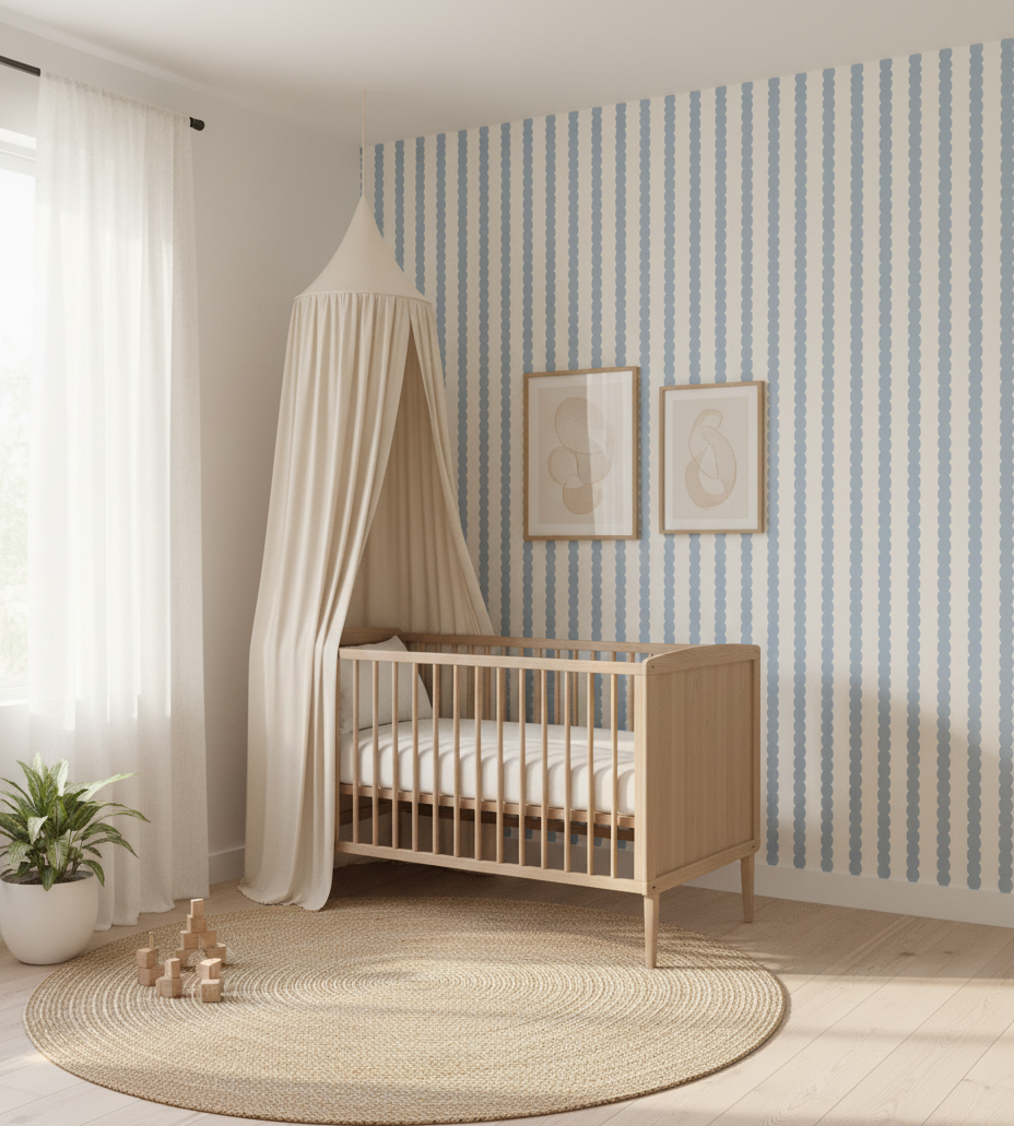 Coastal vertical lines wallpaper