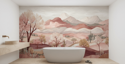 Rose Dune Horizon Mural Wallpaper