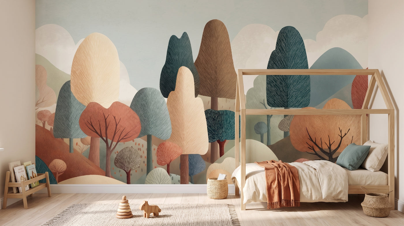 Whimsical Woodland Children’s Wall Mural