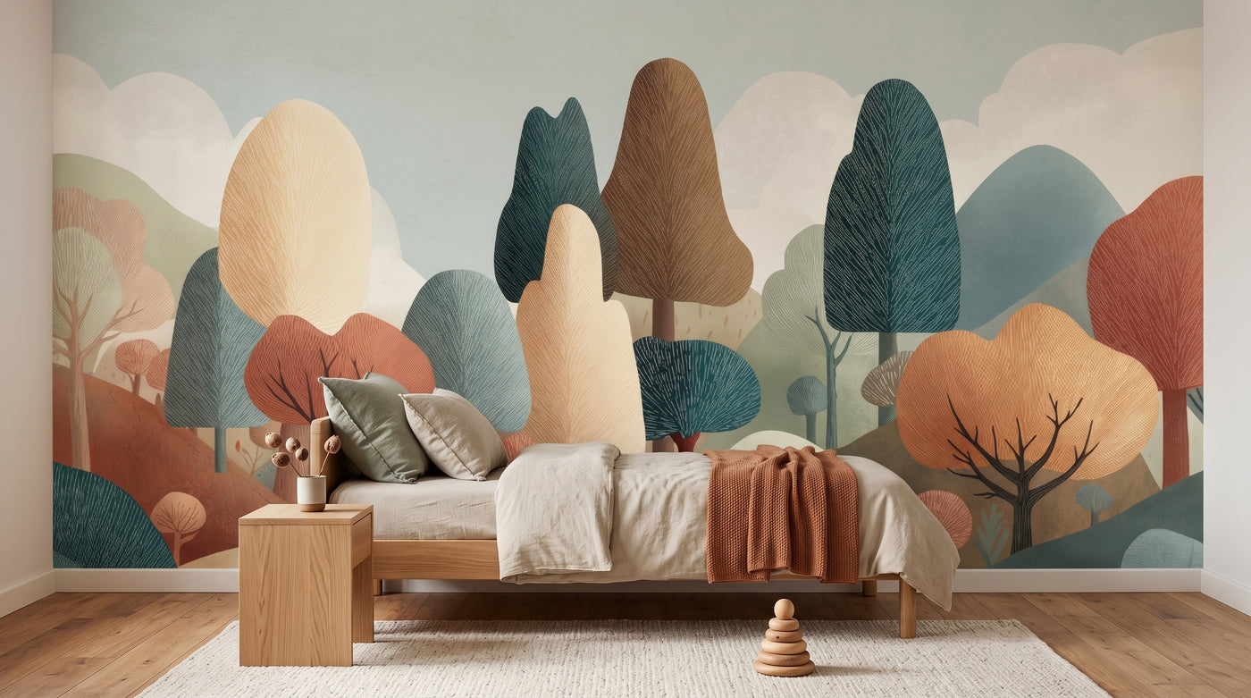 Whimsical Woodland Children’s Wall Mural