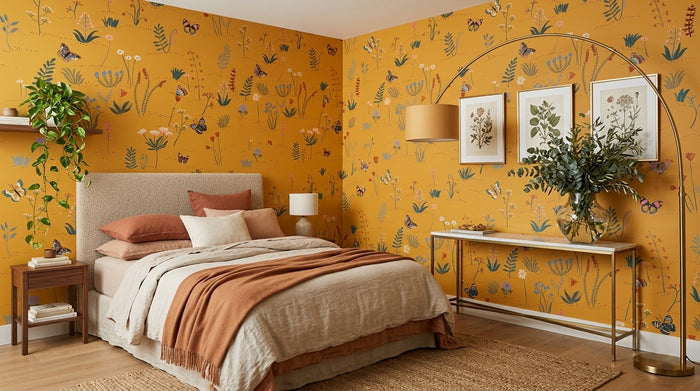 Wildflower Meadow Butterfly Wallpaper