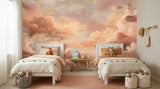 Peach and Blush Cloud Wall Mural