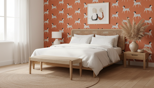 Terracotta Orange Dog Wallpaper