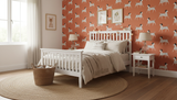 Terracotta orange dog wallpaper – design detail