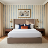 Hamptons style vertical stripe wallpaper – design detail