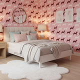 Pink dog wallpaper – design detail